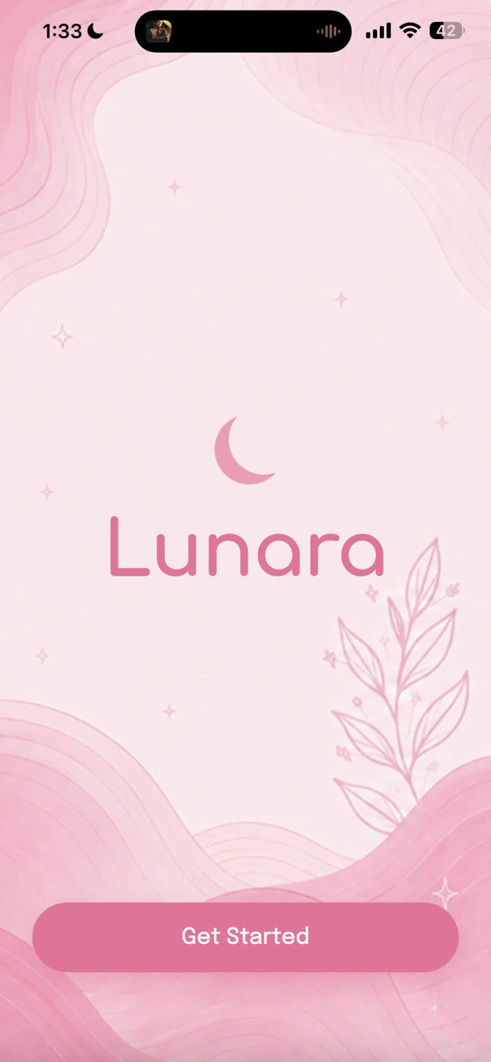 Lunara app splash screen